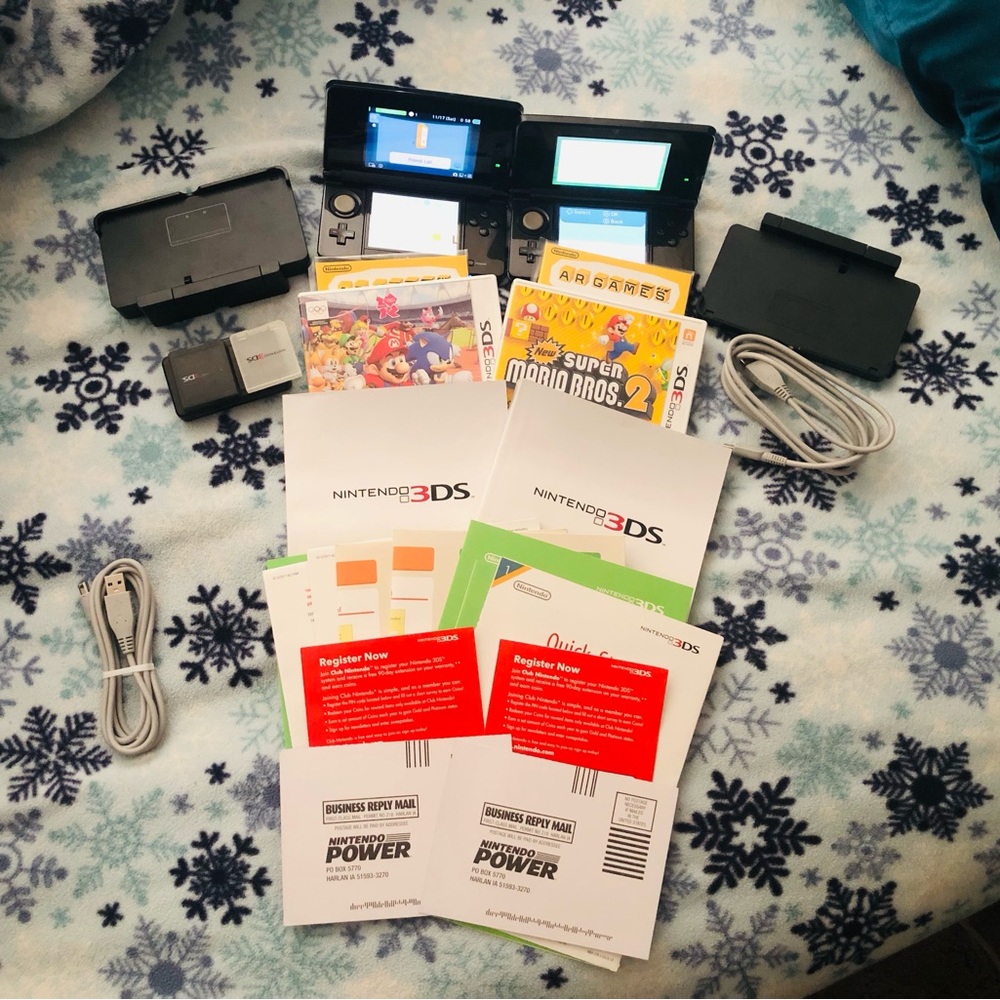Nintendo 3DS Black Console with Games